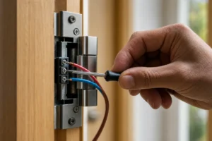 branchement gache electrique