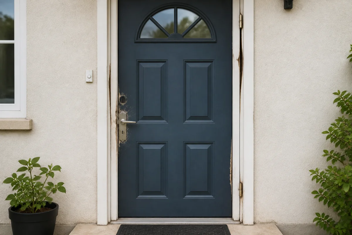 tentative d'effraction porte d'entrée