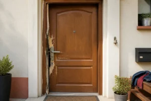 tentative d'effraction porte d'entrée