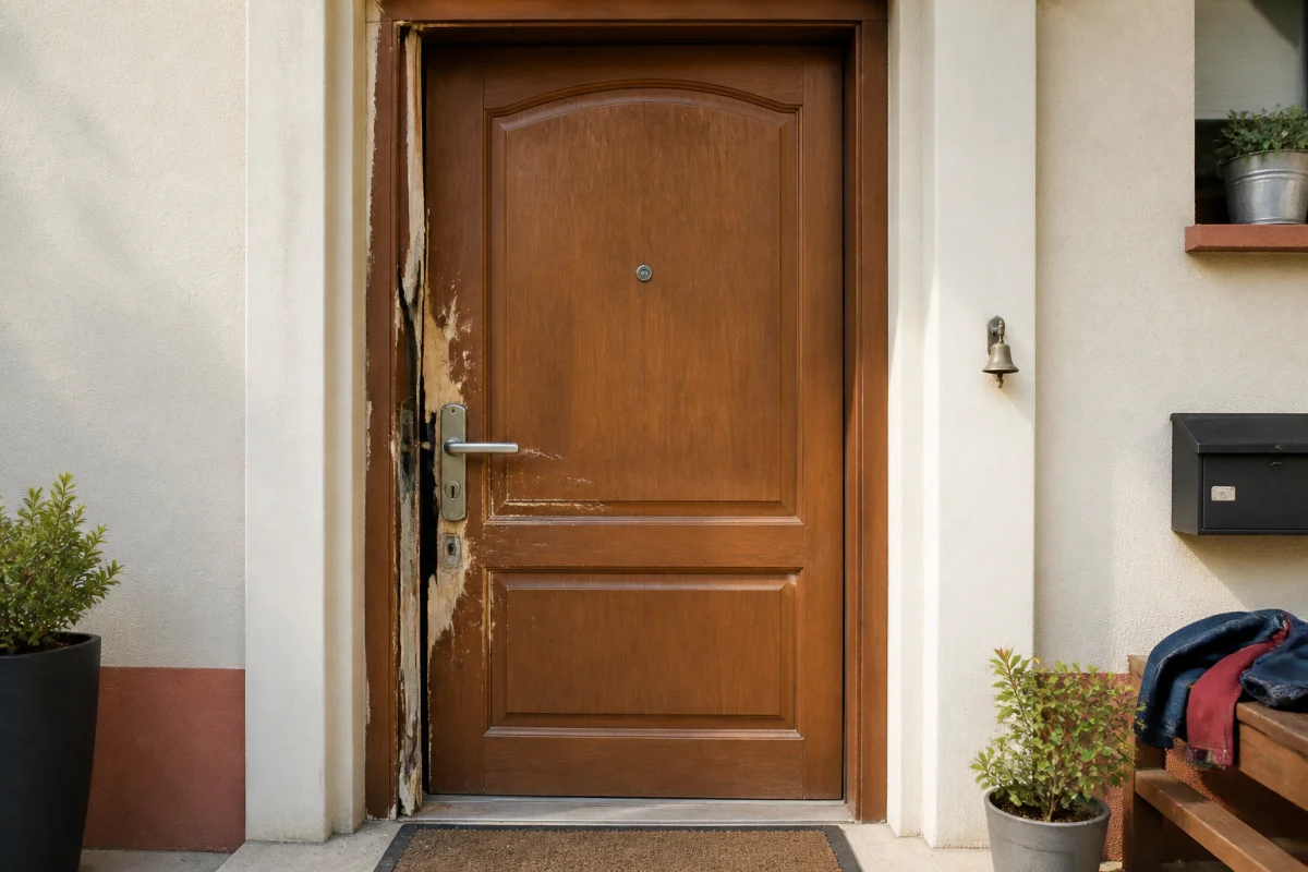 tentative d'effraction porte d'entrée
