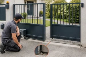 Ouvrir un portail bloqué sans forcer la motorisation