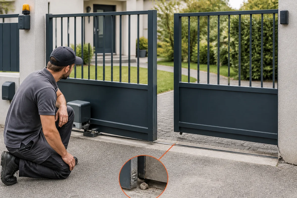 Ouvrir un portail bloqué sans forcer la motorisation